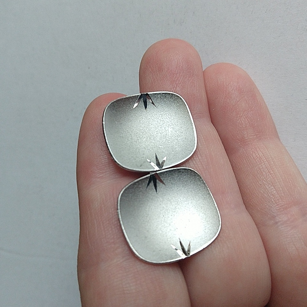 Sterling silver 925 vintage cufflinks cuff links mad men era 60s 70s engravable